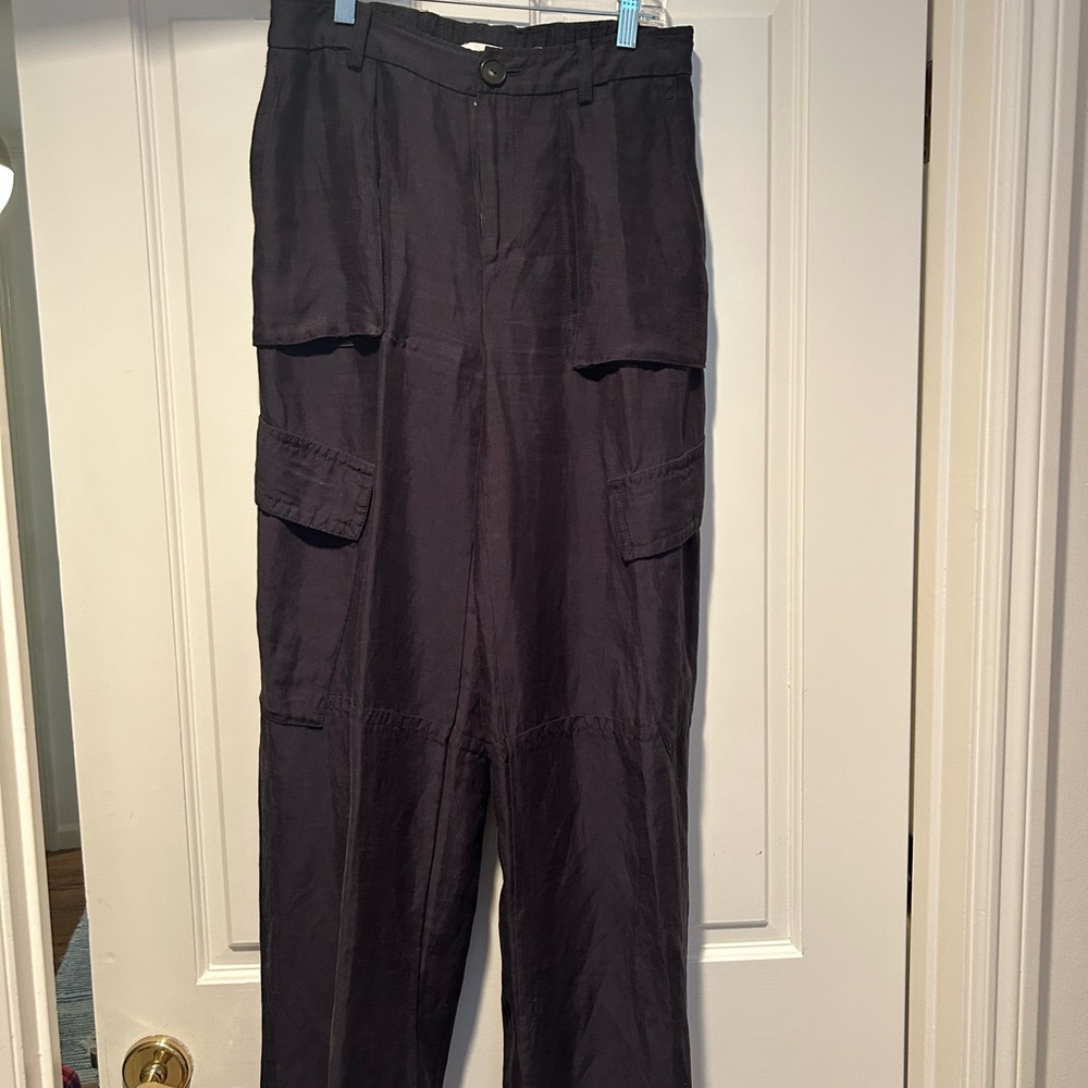 Vince Dark navy cargo rayon baggy pants